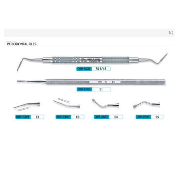 009 Fichiers parodontaux Instrument dentaire